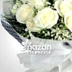 Nazan Cicekcilik 15li Beyaz Gul Buketi 3
