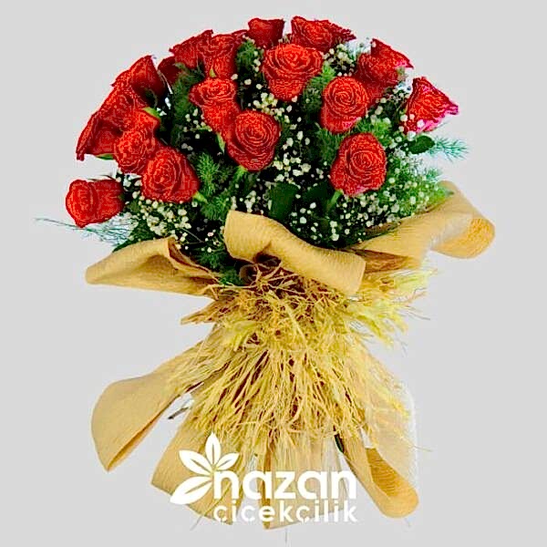 Nazan Cicekcilik 25 Kırmızı Gül Buketi 1