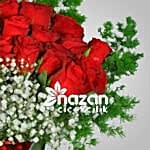 Nazan Cicekcilik Kirmizi Kalp Vazoda 25li Kirmizi Gul 2