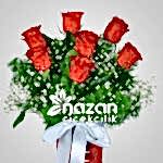 Nazan Cicekcilik Kirmizi Silindir Vazoda 7li Kirmizi Gul 2