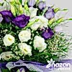 Nazan Cicekcilik Mor Beyaz Lisyantus Buketi 3