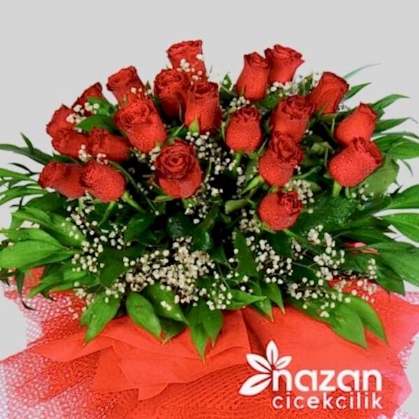 Nazan Cicekcilik 21 Kırımızı Gül Buketi 2