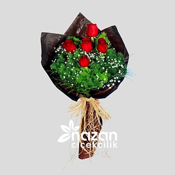 nazan-cicekcilik-5-li-kirmizi-gul-buketi-1