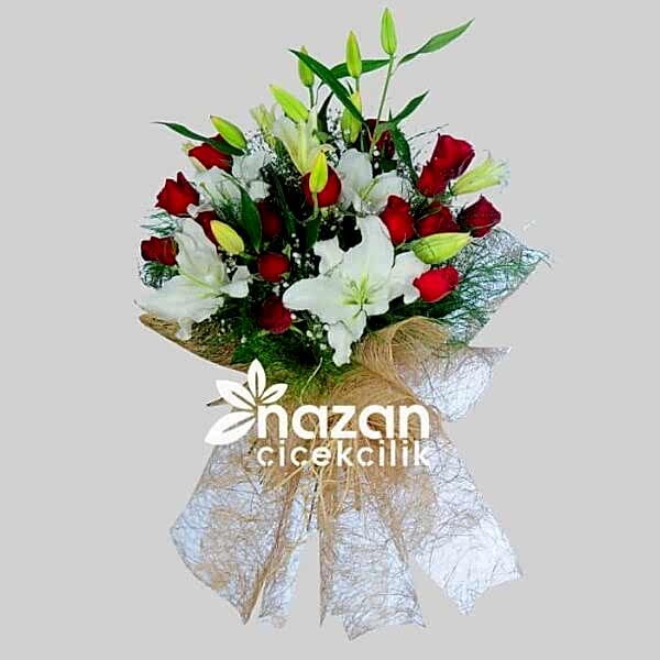 nazan-cicekcilik-lilyum-ve-kirmizi-gul-buketi-1