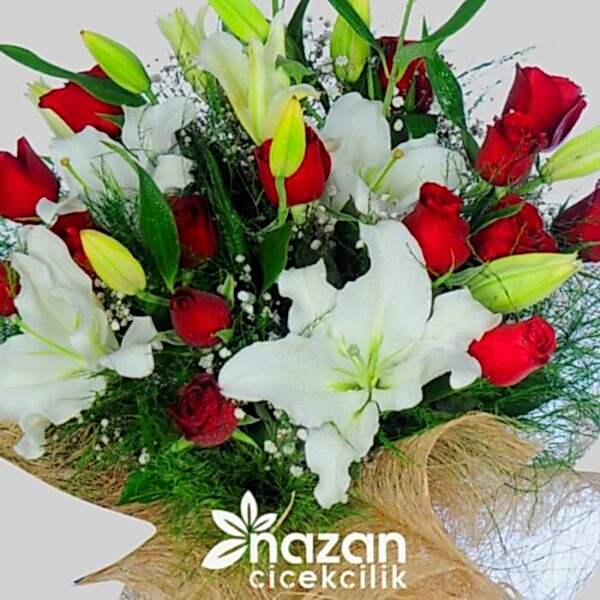 nazan-cicekcilik-lilyum-ve-kirmizi-gul-buketi-2