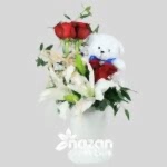 nazan-cicekcilik-seramik-vazoda-kirmizi-guller-ve-lilyumlar-1